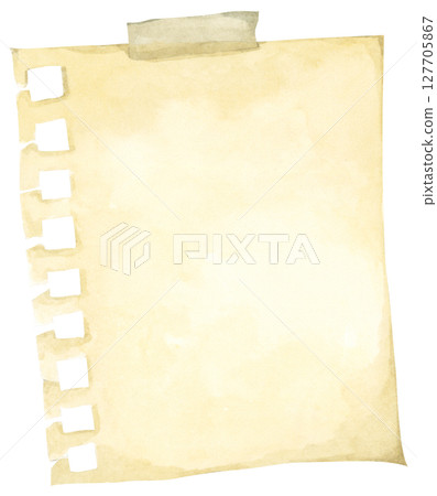 Pastel Notepad and Sticky Notes. Memo Pad for Planner, Office or Back to School. Watercolor Note Paper Illustration. 127705867