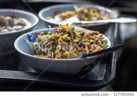 Close up of Traditional Indonesian Beef Soto Soup Close up of Traditional Indonesian Beef Soto Soup 127705898