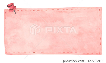 Pastel Notepad and Sticky Notes. Memo Pad for Planner, Office or Back to School. Watercolor Note Paper Illustration. 127705913