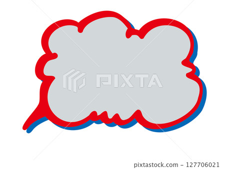 Grey fluffy speech bubble Grey fluffy speech bubble 127706021