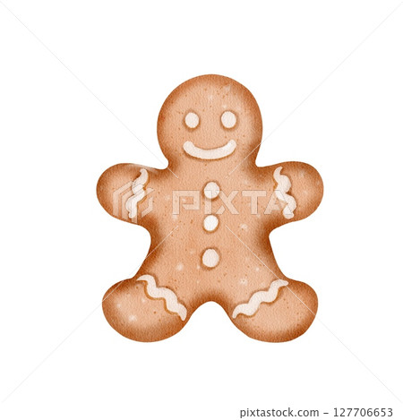 Gingerbread man cookie illustration Gingerbread man cookie illustration 127706653