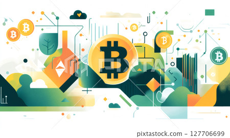 使用雲端系統的雲和雲圖像插圖 127706699