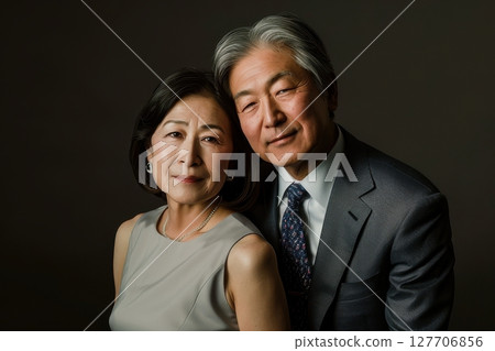 An elegant moment for a middle-aged couple 127706856