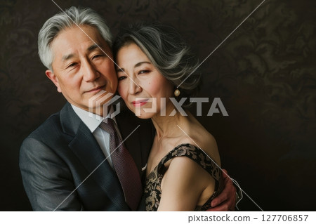 An elegant moment for a middle-aged couple 127706857