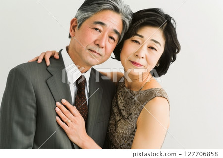 An elegant moment for a middle-aged couple 127706858