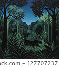 Black Panther, Fireflies, Deep Jungle Night, Primitivism AI 127707237
