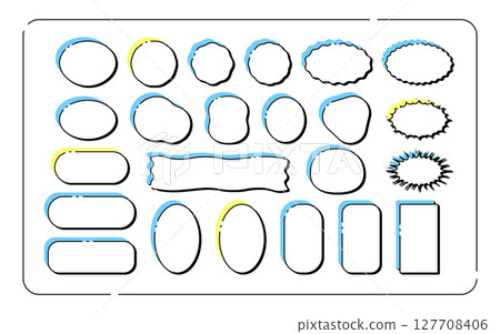 簡單的語音氣泡框集、顏色、陰影 127708406