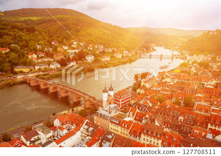 Aerial View of Heidelberg, travel concept, Germany 127708511