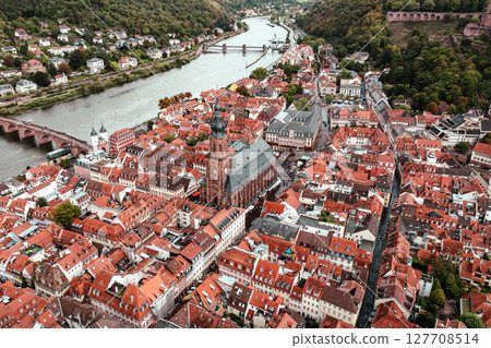 Aerial View of Heidelberg, travel concept, Germany Aerial View of Heidelberg, travel concept, Germany 127708514