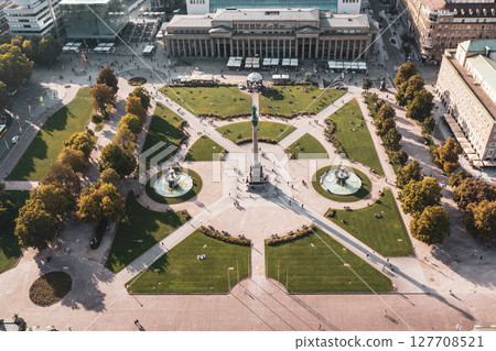 Schlossplatz in Stuttgart, Germany, travel landscape Schlossplatz in Stuttgart, Germany, travel landscape 127708521