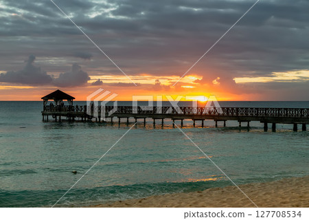 Tropical carribbean beach Tropical carribbean beach 127708534