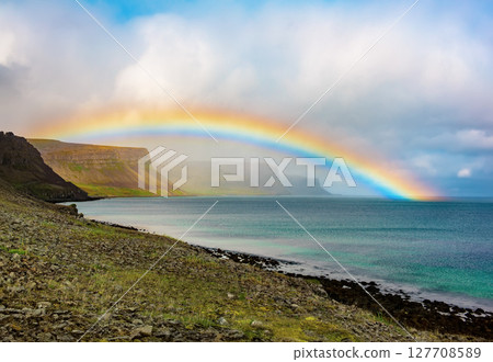 Rainbow in Iceland 127708589