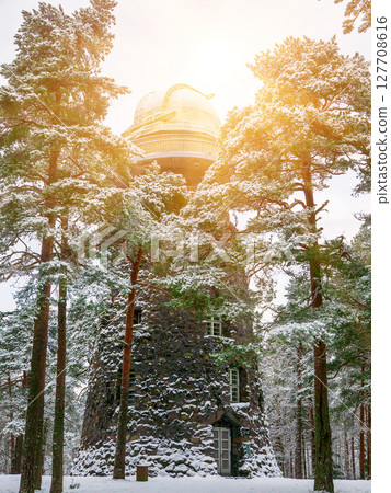 Old observatory tower in the Glen park. Tallinn, Estonia. Old observatory tower in the Glen park. Tallinn, Estonia. 127708616