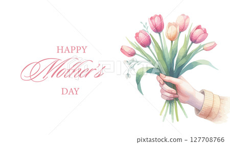 Happy Mother's Day banner, greeting card, poster, background, vector illustration with beautiful blossom flowers. Happy Mother's Day banner, greeting card, poster, background, vector illustration with beautiful blossom flowers. 127708766