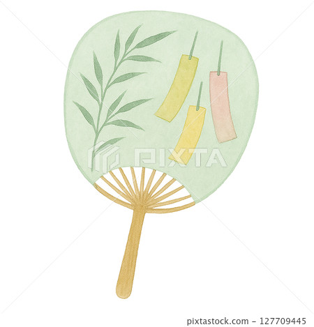 七夕裝飾和扇子的水彩插圖(夏季、季節性活動、剪貼畫) 七夕裝飾和扇子的水彩插圖(夏季、季節性活動、剪貼畫) 127709445
