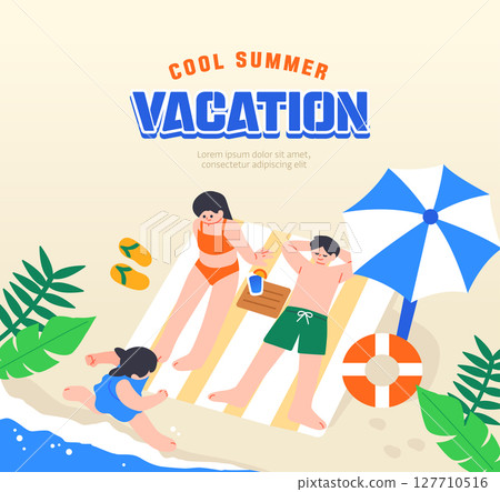 Summer Vacation Travel Illustration  127710516