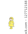 Child in a yellow raincoat 127712188