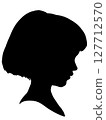 女孩輪廓剪影 127712570