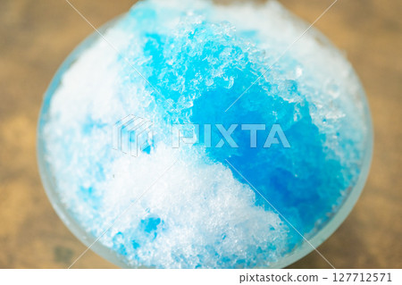 Shaved Ice Blue Hawaii image (stock photo) 127712571