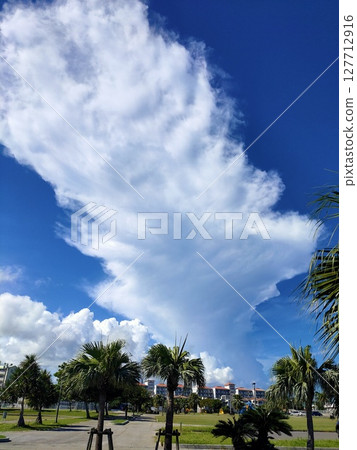 夏日裡雄偉的雲彩 127712916