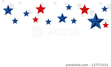 Independence Day Star Banner Template on White Background 127713331