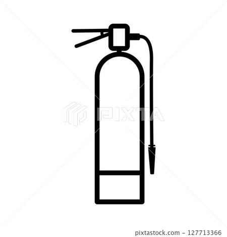 emergency fire extinguisher black outline 127713366