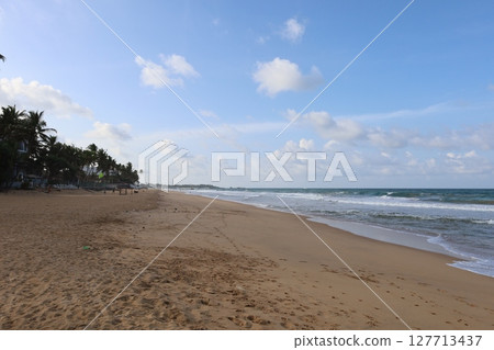 斯里蘭卡納裡加馬海灘景觀 斯里蘭卡納裡加馬海灘景觀 127713437