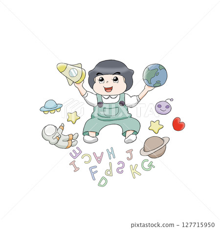 男孩玩玩具 沒有背景 127715950