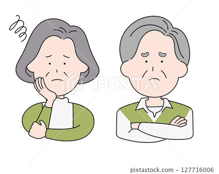 一對年長夫婦在麻煩中的插圖 127716006