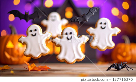 萬聖節可愛飛鬼餅乾 127716370