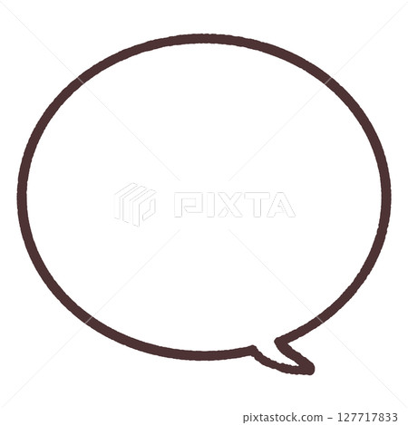 Simple round speech bubble illustration 127717833