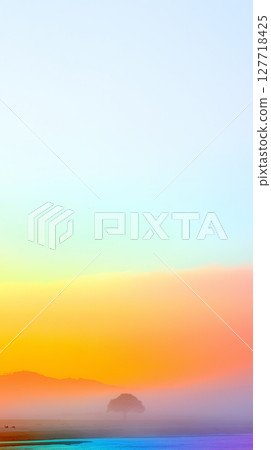 sunset over the sea 127718425