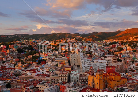 Sunset at Guanajuato, the most beautiful World Heritage city in Mexico, Central America 127719150