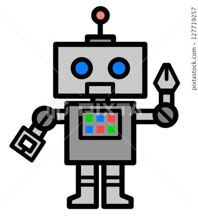 Illustration of a futuristic robot 127719257