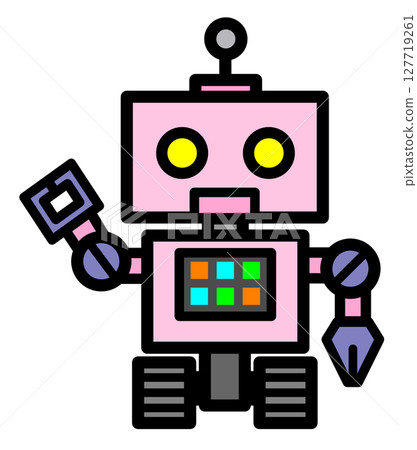 Illustration of a futuristic robot Illustration of a futuristic robot 127719261