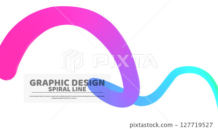 Gradient rainbow ribbon wave flowing Gradient rainbow ribbon wave flowing 127719527