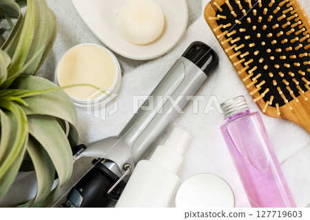 室內植物和早晨護理工具 127719603