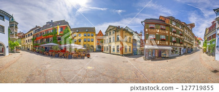Historic buildings with ivy in Meersburg Bodensee 127719855