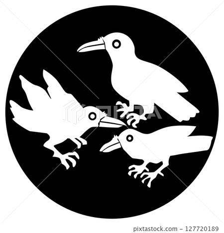 這是我的家徽,叫做熊野三鴉。 這是我的家徽,叫做熊野三鴉。 127720189