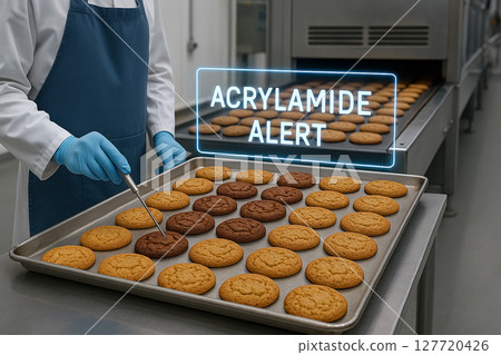 HACCP Verification for Acrylamide Risk in Food Toxicology, In-line alert for excessive thermal processing of wheat cookies on an industrial line HACCP Verification for Acrylamide Risk in Food Toxicology, In-line alert for excessive thermal processing of wheat cookies on an industrial line 127720426