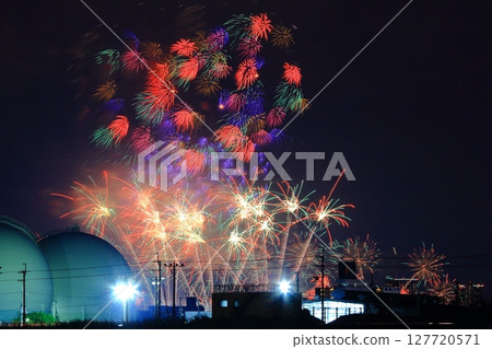浪速淀川煙火大會（大阪市淀川區）從市中心眺望 127720571