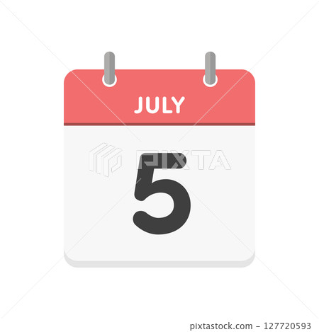 July 5th / JULY 5 daily calendar icon - Simple 7/5 date calendar material July 5th / JULY 5 daily calendar icon - Simple 7/5 date calendar material 127720593