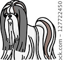 Shih Tzu color transparent background dog illustration 127722450
