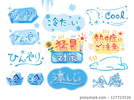 Cute hand-drawn speech bubble set for heat stroke, summer fatigue, and cold (with text) Cute hand-drawn speech bubble set for heat stroke, summer fatigue, and cold (with text) 127723536