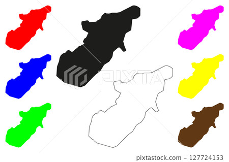 Nellore city (Republic of India, State of Andhra Pradesh) map vector illustration, scribble sketch Nelluru, Vikrama Simhapuri map 127724153