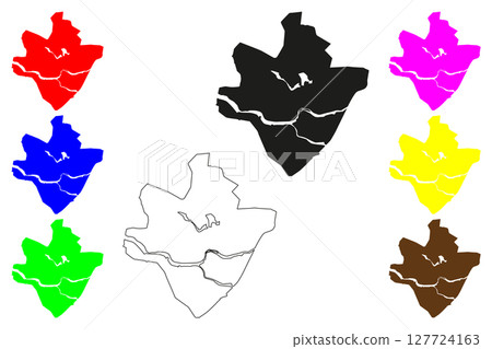 Pali city (Republic of India, State of Rajasthan) map vector illustration, scribble sketch Pali map Pali city (Republic of India, State of Rajasthan) map vector illustration, scribble sketch Pali map 127724163