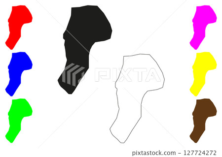 Raiganj city (Republic of India, State of West Bengal) map vector illustration, scribble sketch Raiganj map 127724272