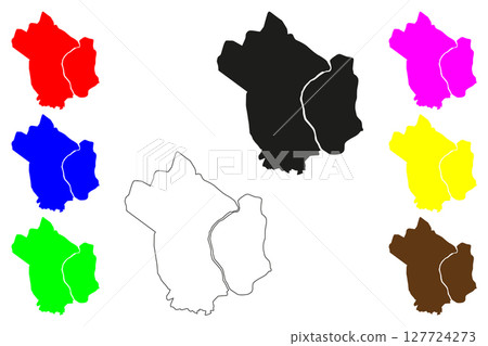 Raigarh city (Republic of India, State of Chhattisgarh) map vector illustration, scribble sketch Raigarh map Raigarh city (Republic of India, State of Chhattisgarh) map vector illustration, scribble sketch Raigarh map 127724273