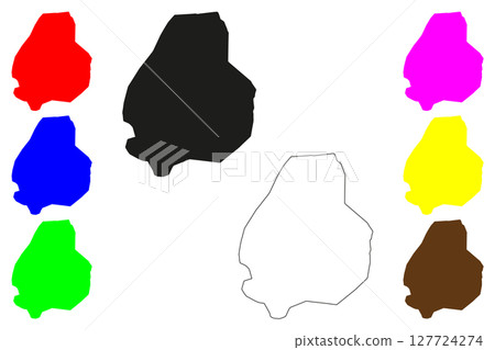 Raichur city (Republic of India, State of Karnataka) map vector illustration, scribble sketch Rayachuru or Raichore map 127724274