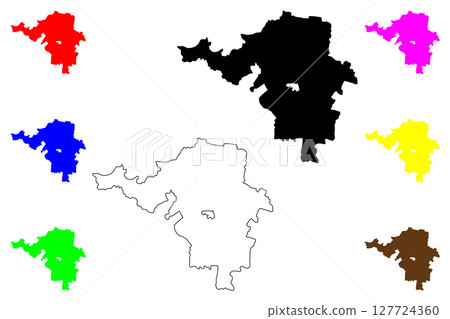 Rajpur Sonarpur city (Republic of India, State of West Bengal) map vector illustration, scribble sketch Rajpur Sonarpur map Rajpur Sonarpur city (Republic of India, State of West Bengal) map vector illustration, scribble sketch Rajpur Sonarpur map 127724360